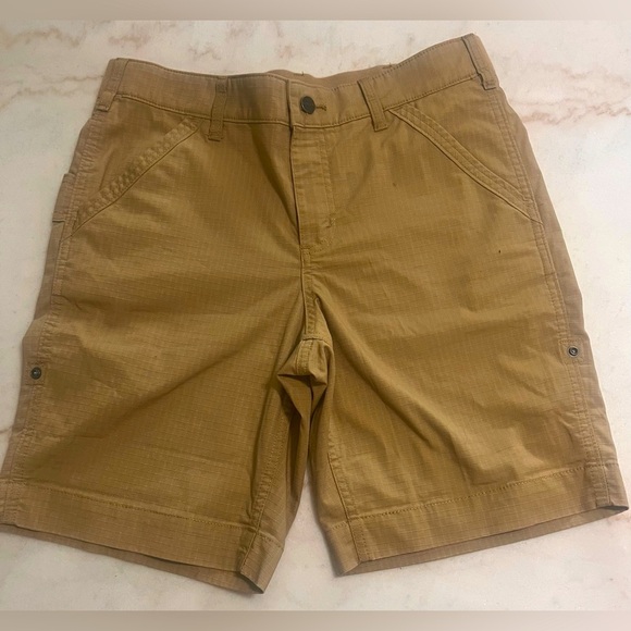 CARHARTT WOMEN'S ORIGINAL FIT Force Original Fit Ripstop Work Short Size 8 Khaki - Picture 1 of 9